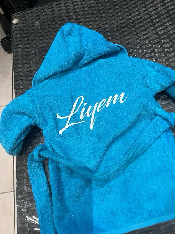 Gepersonaliseerde baby badjas 0-12 maanden