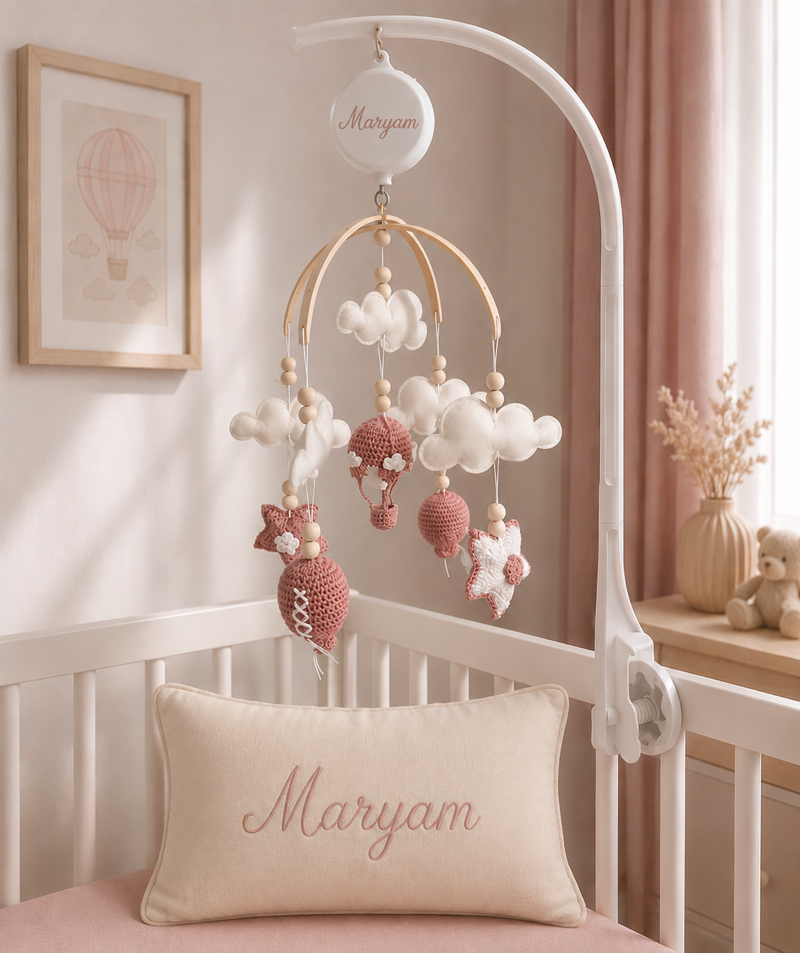 Op voorraad 1-A nieuwe model gehaakte  ballon baby mobiel