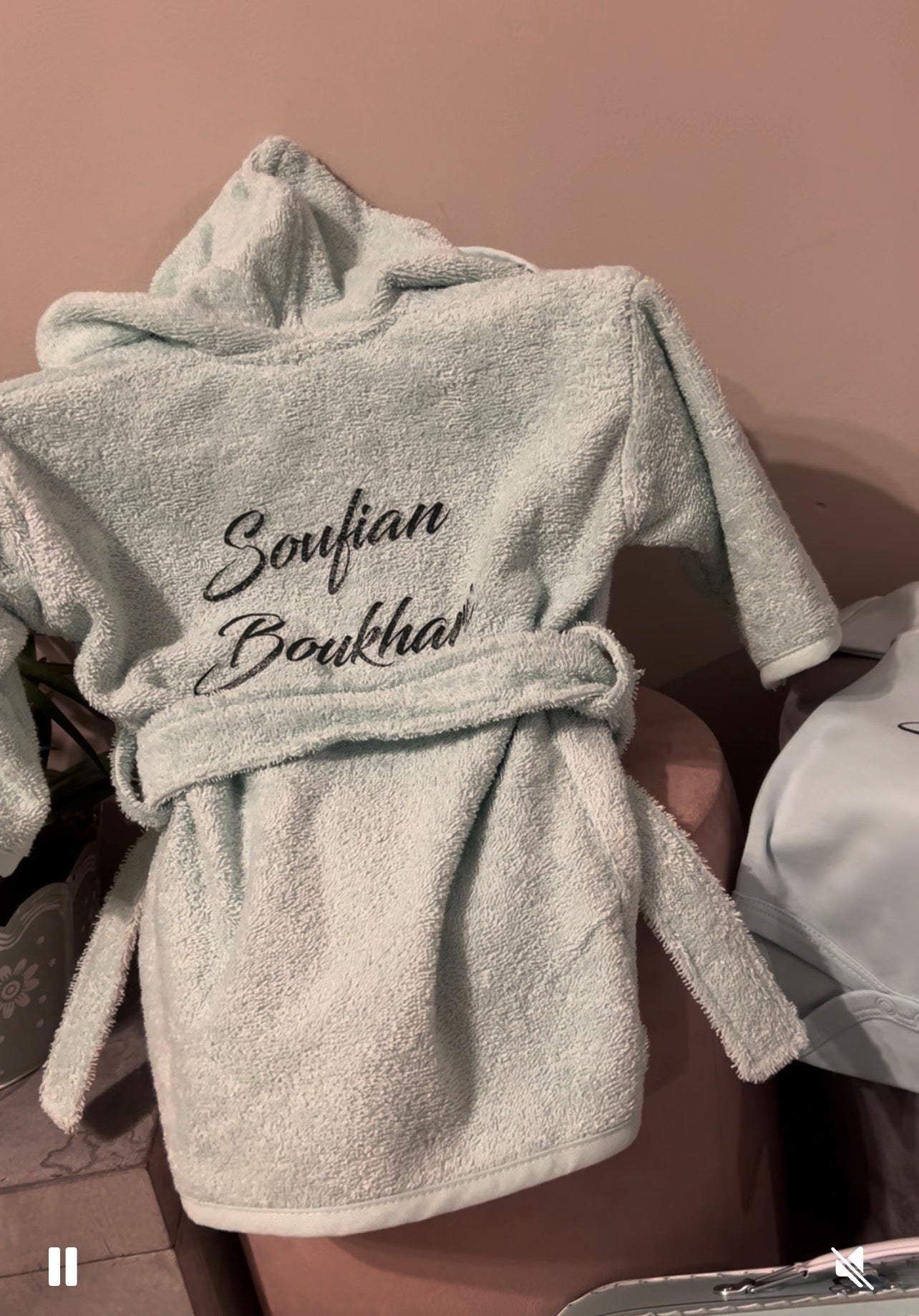 Gepersonaliseerde baby badjas 1-12 maandrn