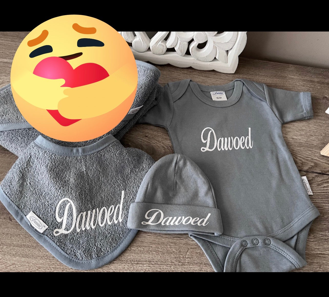 Gepersonaliseerde baby setje met geschenk box (kopie) (kopie)