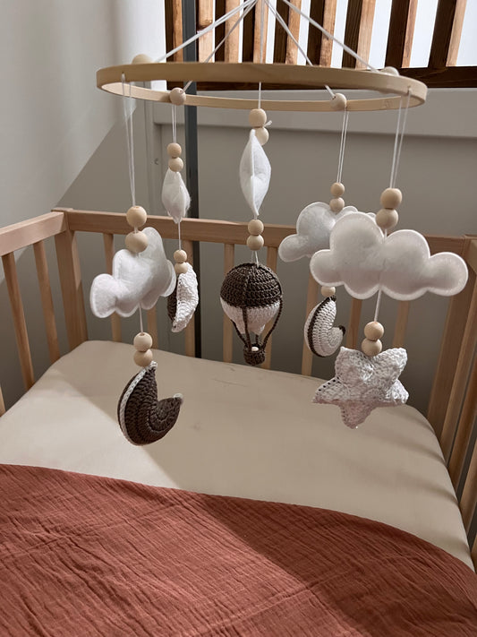 1 Donker taupe Baby mobiel compleet (kopie) (kopie)