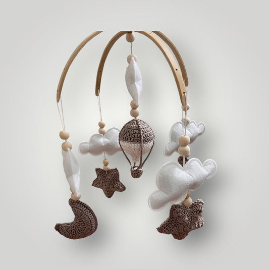 1 Dondker taupe Baby mobiel compleet (kopie)