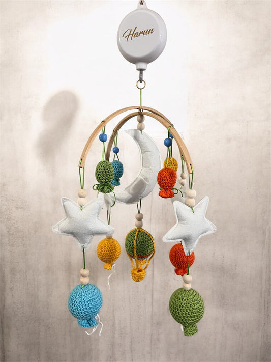 1-A nieuwe model gehaakte  ballon baby mobiel